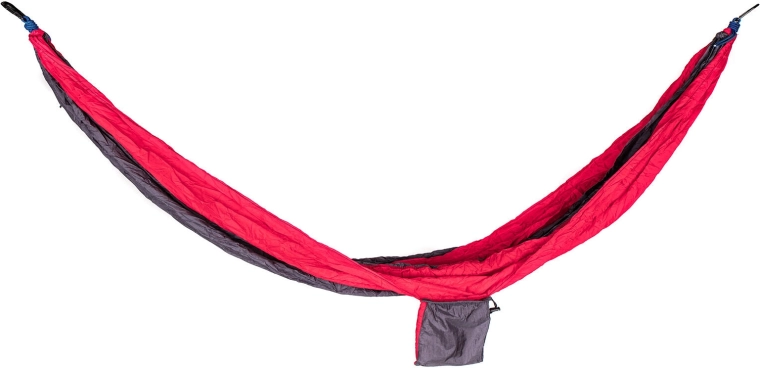 Hamac en nylon 270 × 140 cm rouge‑noir