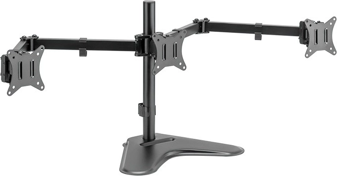 Support de bureau pour trois moniteurs 17–27" (max. 7 kg par bras)