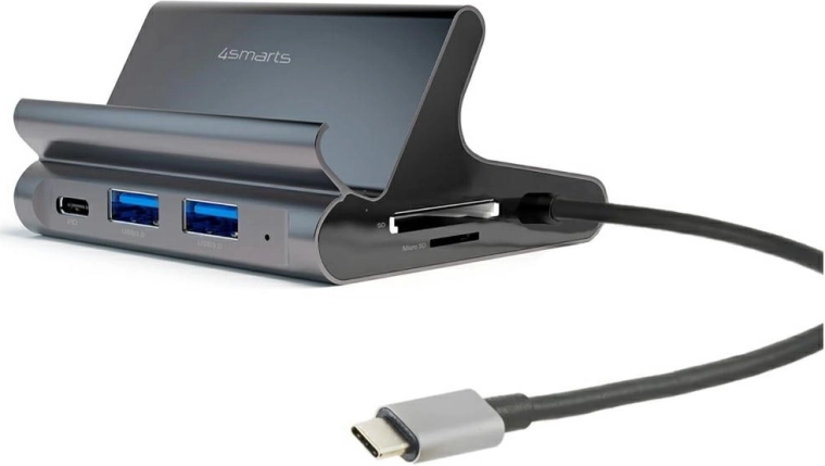 Station d’accueil USB‑C de bureau 7‑en‑1 avec support pour tablette et téléphone, compatible Samsung DeX