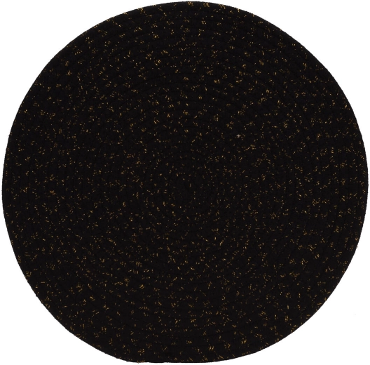 Set de table rond 38 cm – noir avec lurex doré
