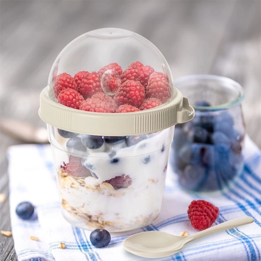 Design à deux niveaux pour des toppings croustillants