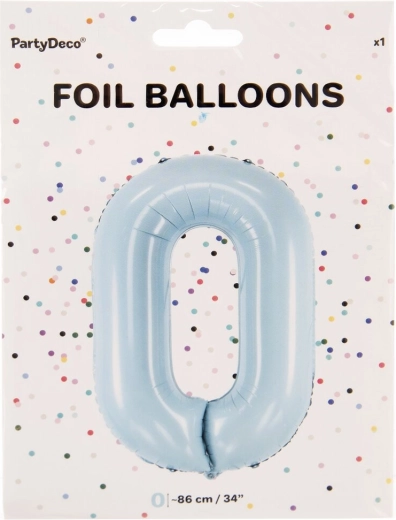 Ballon en aluminium chiffre 0 86 cm – Bleu