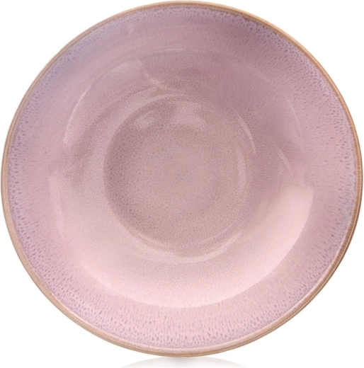Assiette creuse en céramique GLAZE 21 cm rose