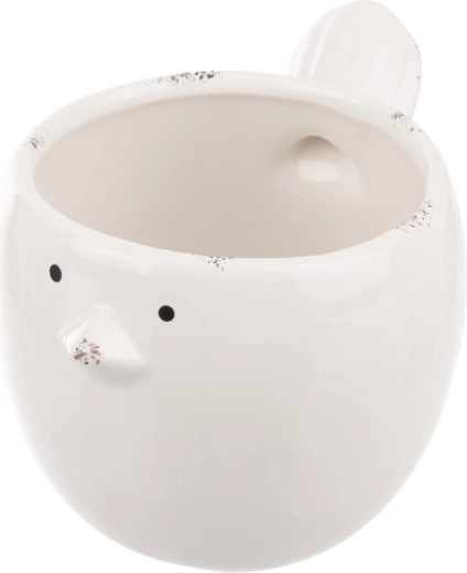 Cache-pot en céramique en forme d’oiseau blanc 17 cm