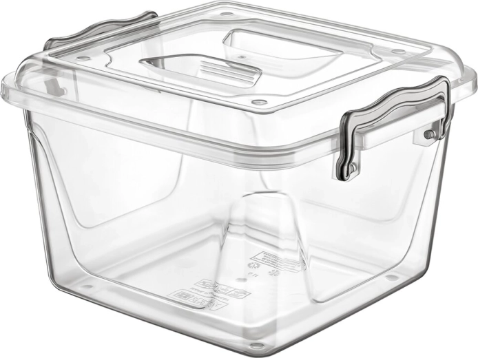 Boîte de rangement en plastique Multi carrée basse 6 l