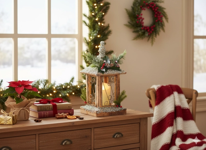 Décoration de Noël riche en détails