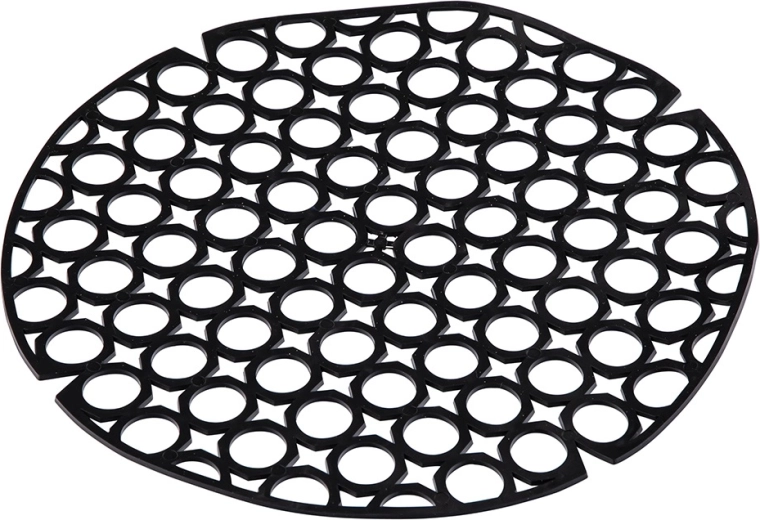 Grille ronde flexible pour évier – Noire