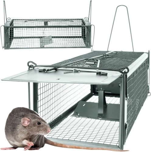 Piège vivant pour rongeurs avec fermeture automatique