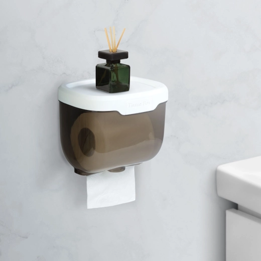 Porte-papier toilette mural avec étagère