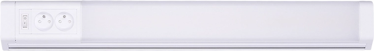 Solight luminaire LED d’angle pour cuisine avec 2 prises et interrupteur 10 W 4100 K 51 cm