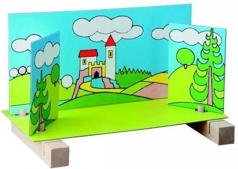 Décors interchangeables pour différentes scènes de l’histoire