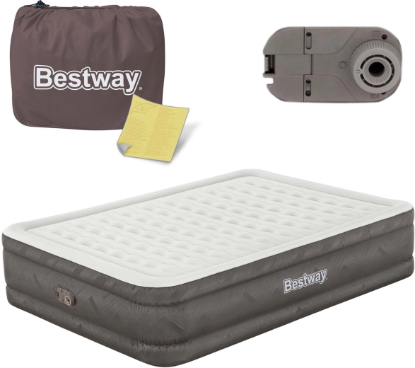 Matelas gonflable avec pompe électrique intégrée 203 × 152 × 46 cm BESTWAY