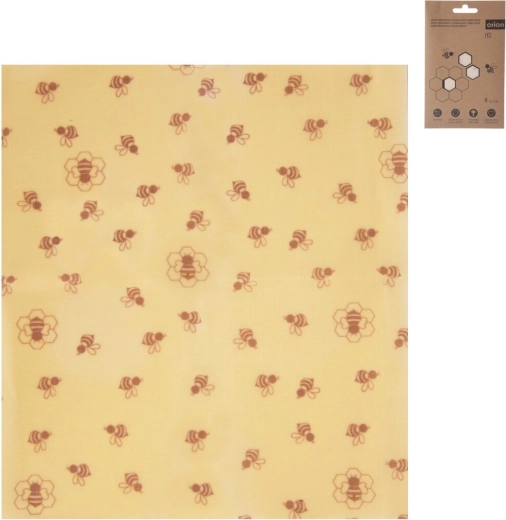 Serviette éco en coton imprégnée de cire d’abeille 28 × 25 cm