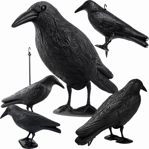 Grand corbeau – répulsif à oiseaux pour balcon et jardin 32 × 11 × 20 cm - 1 pièce