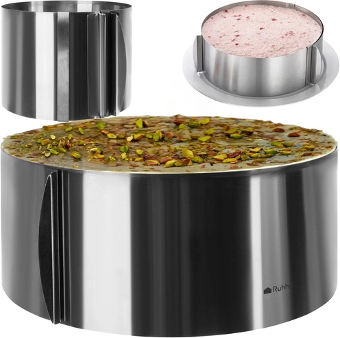 Cercle à pâtisserie réglable Ruhhy pour gâteau 16–30 cm, hauteur 12 cm