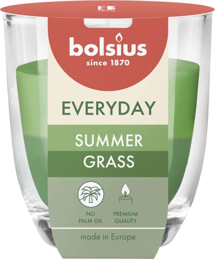 Bougie parfumée en verre Summer grass 8 × 7 cm, 24 h