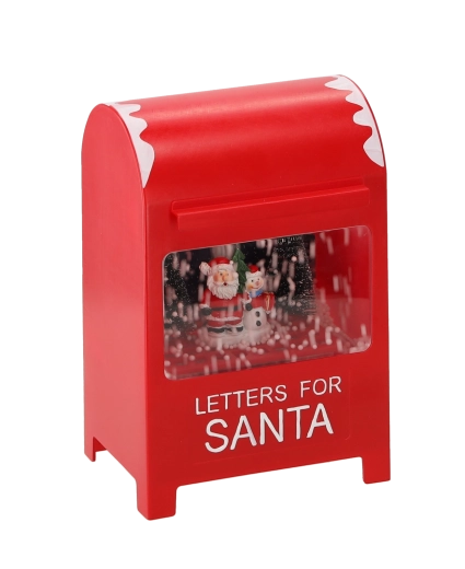 Décoration et boîte aux lettres pour « lettres au Père Noël »