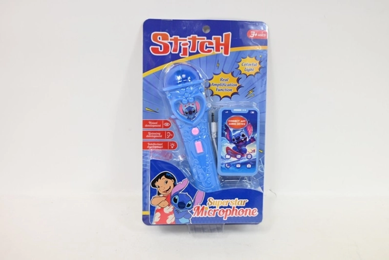 Microphone Stitch avec effets lumineux et sonores