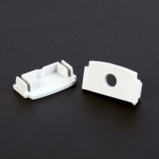 Embout en aluminium pour profilé LED 41025 - 2 pièces