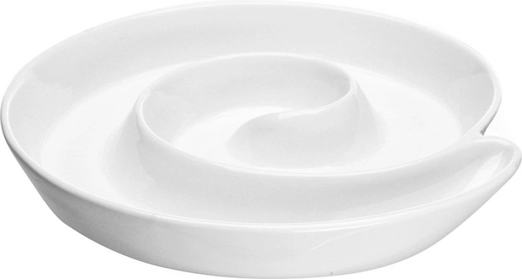 Bol de service en porcelaine Regular « escargot » 20 cm crème