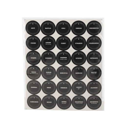 Ensemble d’autocollants imperméables pour pots à épices 120+9