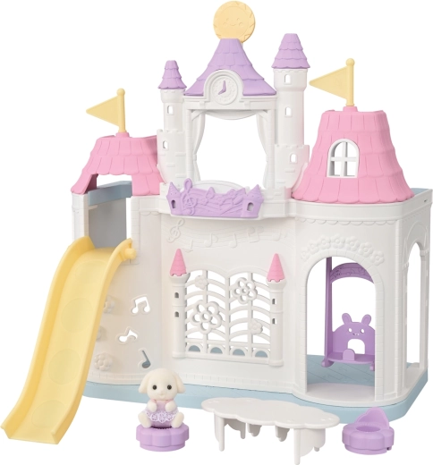 Maternelle du château SYLVANIAN FAMILIES – château de jeu avec balançoire et toboggan