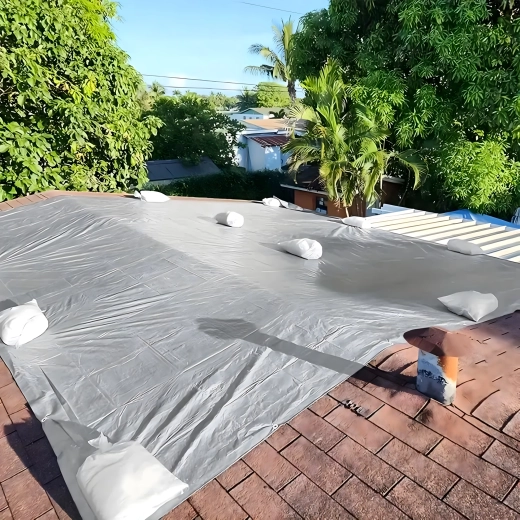 Bâche de protection avec protection UV 6 × 8 m, 120 g/m² – universelle, robuste, argentée