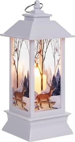 Lanterne LED de Noël blanche Ruhhy