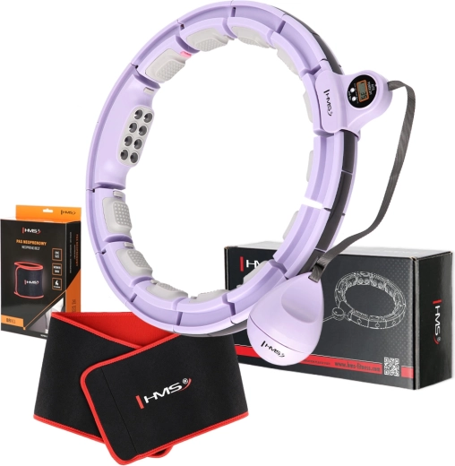 Ensemble de hula hoop de massage HMS HHM13 avec poids et ceinture amincissante BR163 violette