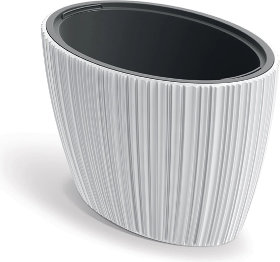 Jardinière Oro 59,5 cm blanche avec insert