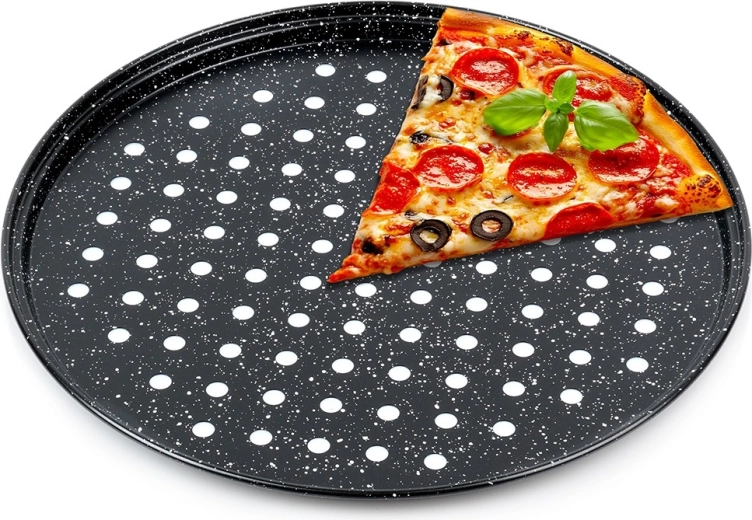 Moule à pizza en granit perforé 28 cm
