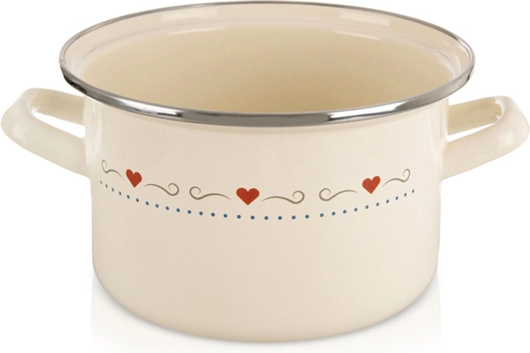 Casserole émaillée Tonca 18 cm, 2 l, crème