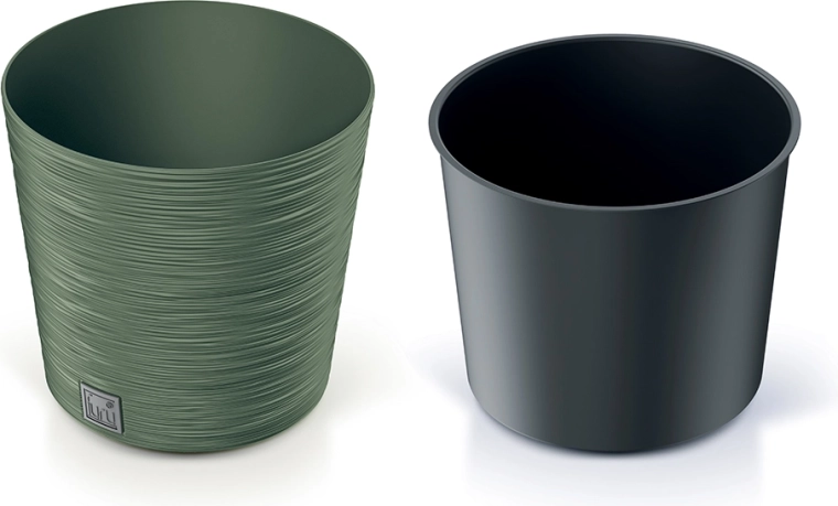 Cache-pot Furu Round 25 cm vert terreux