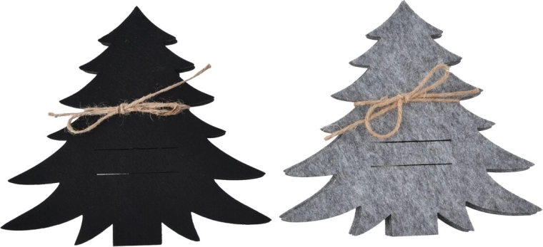 Étuis en feutre pour couverts en forme de sapin de Noël, 4 pcs