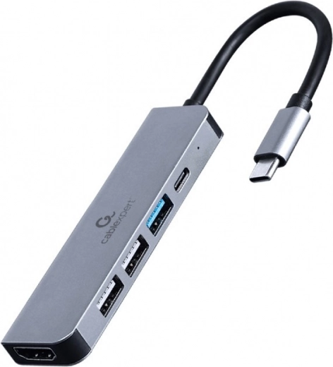 Adaptateur USB-C multifonction 5-en-1 avec PD, HDMI et ports USB