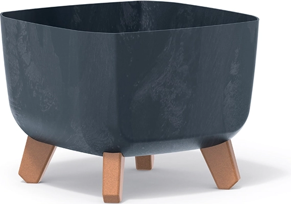 Cache-pot Gracia Square à effet béton, 24 × 24 cm, anthracite