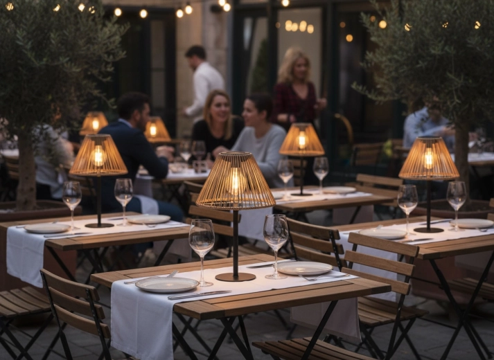 Lumière atmosphérique pour les repas en plein air