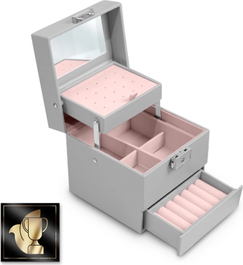 Couvercle verrouillable avec miroir