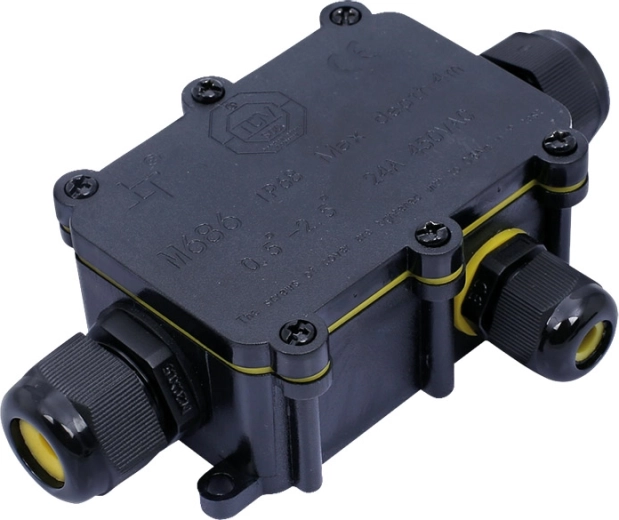 Boîte de raccordement étanche Solight IP68 avec 1 entrée et 2 sorties