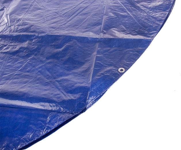 Bâche ronde bleue avec œillets de 3,5 m