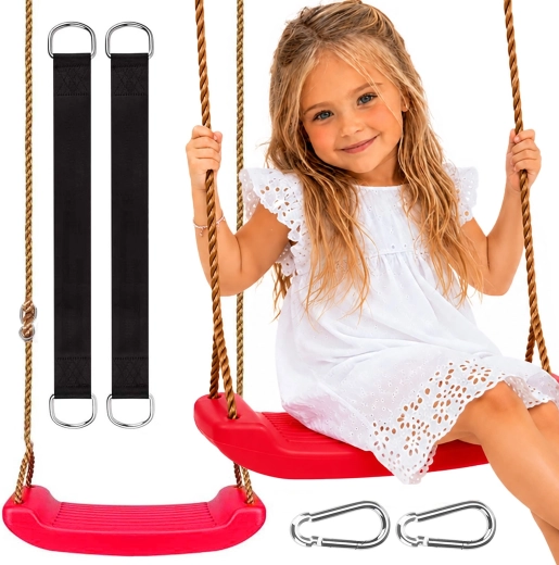 Balançoire de jardin pour enfants rouge