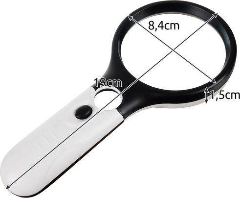 Deux lentilles en verre pour un grossissement 3× et 8×