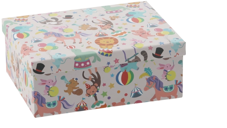 Boîte cadeau Kolorowe zwierzęta 41 × 33 × 15,5 cm - 1 pièce
