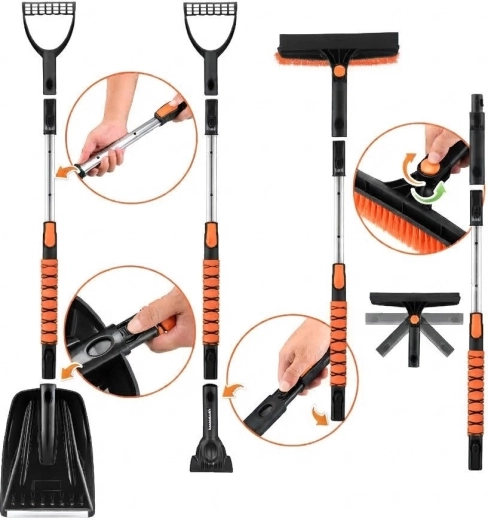 Kit télescopique pour voiture 3 en 1 pour la neige et la glace