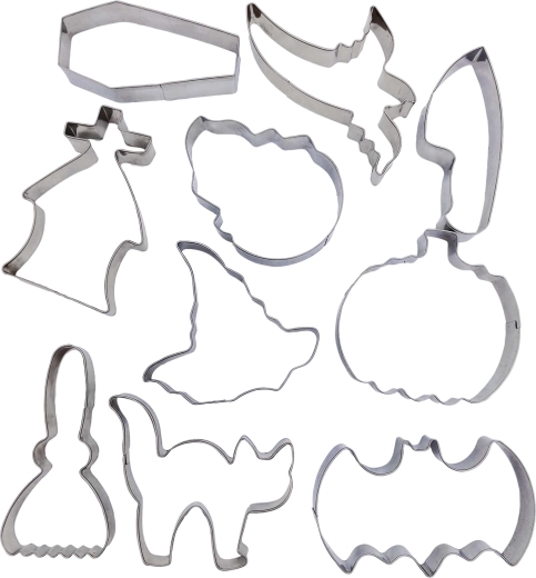 Set d’emporte-pièces en acier inoxydable pour biscuits TORO Halloween, 10 pièces