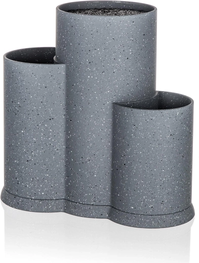 Support à couteaux 3-en-1 Granite grey