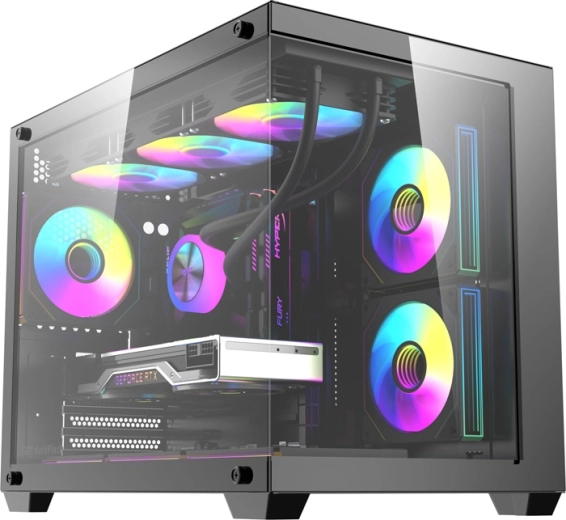 Boîtier PC DarkFlash B275 Pro noir avec 6 ventilateurs