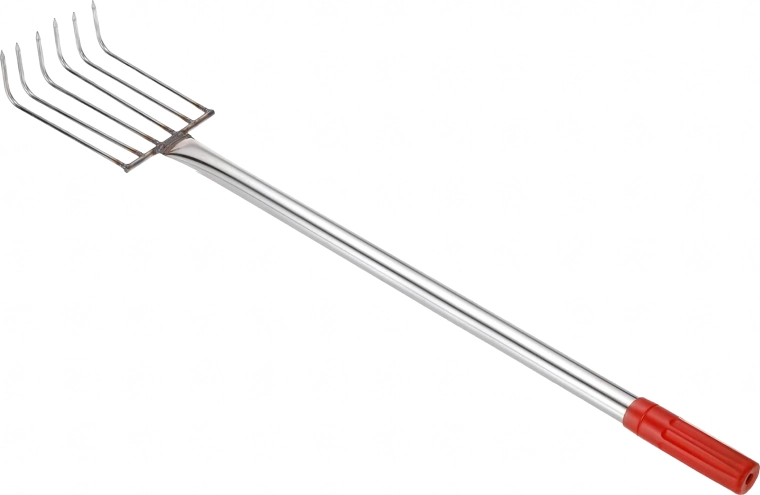 Cultivateur et râteau de jardin en métal à 6 dents, 106 cm