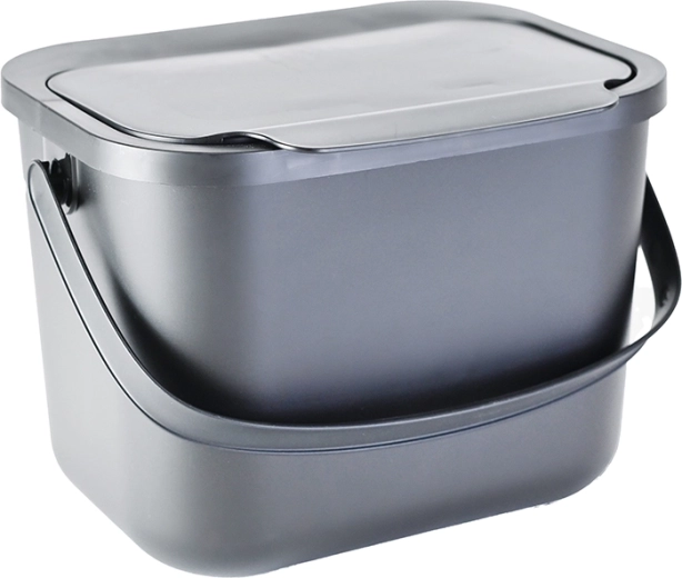 Poubelle grise 6 l pour biodéchets