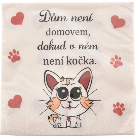 Serviettes Cat home 33 × 33 cm, 20 pcs